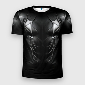 Мужская футболка 3D Slim с принтом Экзоскелет торс в Екатеринбурге, 100% полиэстер с улучшенными характеристиками | приталенный силуэт, круглая горловина, широкие плечи, сужается к линии бедра | 