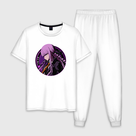 Мужская пижама хлопок с принтом Kyouko Kirigiri   Danganronpa в Екатеринбурге, 100% хлопок | брюки и футболка прямого кроя, без карманов, на брюках мягкая резинка на поясе и по низу штанин
 | Тематика изображения на принте: 