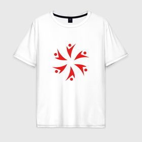 Мужская футболка хлопок Oversize с принтом Символ коммуникации в Курске, 100% хлопок | свободный крой, круглый ворот, “спинка” длиннее передней части | 