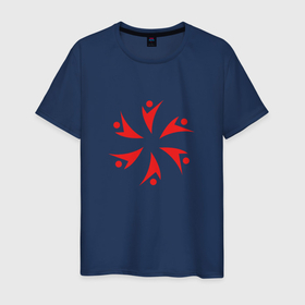 Мужская футболка хлопок с принтом Символ коммуникации в Курске, 100% хлопок | прямой крой, круглый вырез горловины, длина до линии бедер, слегка спущенное плечо. | 