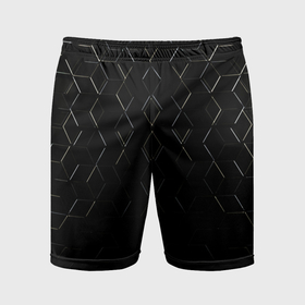 Мужские шорты спортивные с принтом Чёрные текстуры броня ,  |  | 