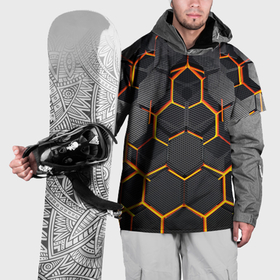 Накидка на куртку 3D с принтом Нано соты шестиугольник в Петрозаводске, 100% полиэстер |  | 