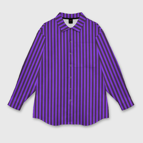 Мужская рубашка oversize 3D с принтом Вертикальные полосы фиолетовый в Курске,  |  | 