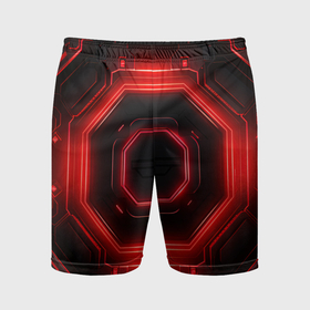 Мужские шорты спортивные с принтом Nvidia style black and red neon ,  |  | Тематика изображения на принте: 