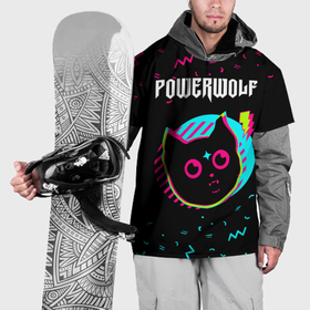 Накидка на куртку 3D с принтом Powerwolf   rock star cat в Белгороде, 100% полиэстер |  | 