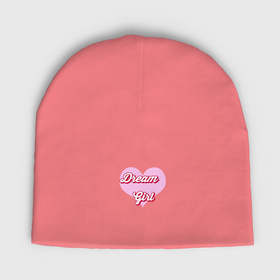 Мужская шапка демисезонная с принтом Девушка мечта в розовом сердце в Курске,  |  | Тематика изображения на принте: 