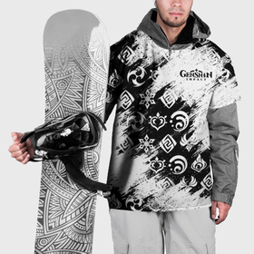 Накидка на куртку 3D с принтом Genshin Impact   брызги краски в Курске, 100% полиэстер |  | Тематика изображения на принте: 