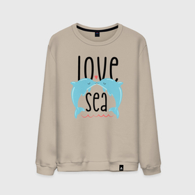 Мужской свитшот хлопок с принтом Люблю море в Белгороде, 100% хлопок |  | Тематика изображения на принте: 