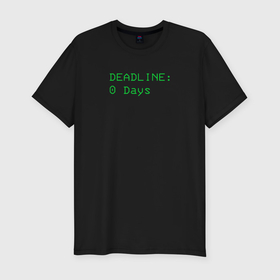 Мужская футболка хлопок Slim с принтом Deadline Lethal company в Екатеринбурге, 92% хлопок, 8% лайкра | приталенный силуэт, круглый вырез ворота, длина до линии бедра, короткий рукав | 