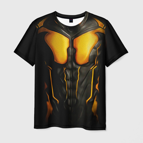 Мужская футболка 3D с принтом Шершень киберкостюм в Белгороде, 100% полиэфир | прямой крой, круглый вырез горловины, длина до линии бедер | 