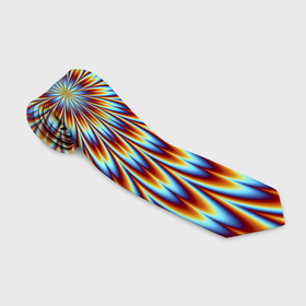Галстук 3D с принтом Оптическая иллюзия в виде цветка в Курске, 100% полиэстер | Длина 148 см; Плотность 150-180 г/м2 | Тематика изображения на принте: 