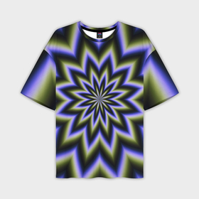 Мужская футболка oversize 3D с принтом Оптическая иллюзия в виде звезды в Курске,  |  | 
