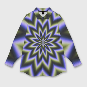Мужская рубашка oversize 3D с принтом Оптическая иллюзия в виде звезды в Курске,  |  | 