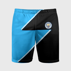 Мужские шорты спортивные с принтом Manchester City geometry sport в Екатеринбурге,  |  | 