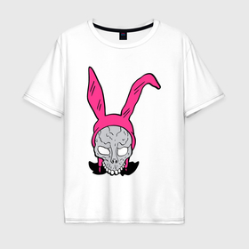 Мужская футболка хлопок Oversize с принтом Pink Donnie Darko в Тюмени, 100% хлопок | свободный крой, круглый ворот, “спинка” длиннее передней части | Тематика изображения на принте: 