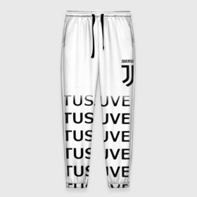 Мужские брюки 3D с принтом Ювентус лого паттерн спорт в Петрозаводске, 100% полиэстер | манжеты по низу, эластичный пояс регулируется шнурком, по бокам два кармана без застежек, внутренняя часть кармана из мелкой сетки | 