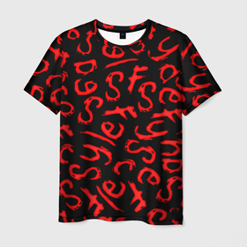 Мужская футболка 3D с принтом Sally face pattern game в Екатеринбурге, 100% полиэфир | прямой крой, круглый вырез горловины, длина до линии бедер | Тематика изображения на принте: 