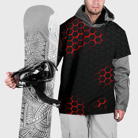 Накидка на куртку 3D с принтом Стальная броня соты текстура в Тюмени, 100% полиэстер |  | 
