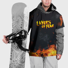 Накидка на куртку 3D с принтом Layers of Fear огненный стиль хоррор в Новосибирске, 100% полиэстер |  | 