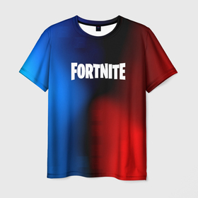 Мужская футболка 3D с принтом Fortnite game gradient , 100% полиэфир | прямой крой, круглый вырез горловины, длина до линии бедер | 
