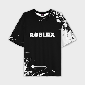 Мужская футболка oversize 3D с принтом Roblox текстура краски белые в Санкт-Петербурге,  |  | Тематика изображения на принте: 