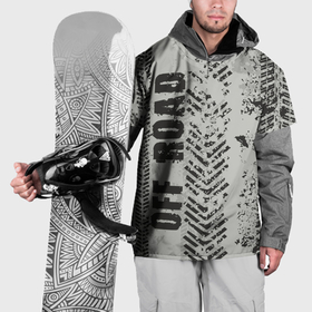 Накидка на куртку 3D с принтом Бездорожье   следы в Курске, 100% полиэстер |  | Тематика изображения на принте: 