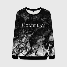 Мужской свитшот 3D с принтом Coldplay black graphite , 100% полиэстер с мягким внутренним слоем | круглый вырез горловины, мягкая резинка на манжетах и поясе, свободная посадка по фигуре | 