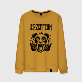 Мужской свитшот хлопок с принтом Led Zeppelin   rock panda в Курске, 100% хлопок |  | Тематика изображения на принте: 