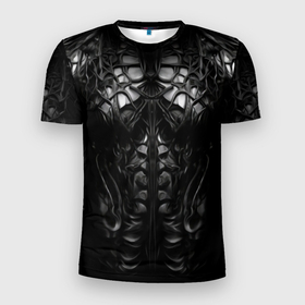 Мужская футболка 3D Slim с принтом Нанокостюм в Санкт-Петербурге, 100% полиэстер с улучшенными характеристиками | приталенный силуэт, круглая горловина, широкие плечи, сужается к линии бедра | 