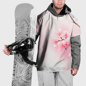 Накидка на куртку 3D с принтом Сакура цветет акварель в Петрозаводске, 100% полиэстер |  | Тематика изображения на принте: 