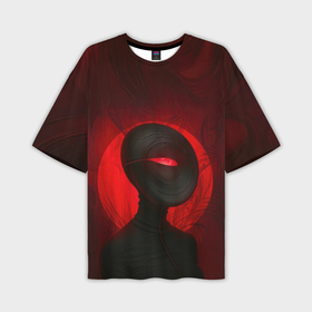 Мужская футболка oversize 3D с принтом Девушка циклоп в маске в Екатеринбурге,  |  | 