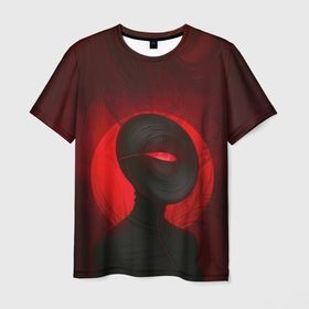 Мужская футболка 3D с принтом Девушка циклоп в маске в Екатеринбурге, 100% полиэфир | прямой крой, круглый вырез горловины, длина до линии бедер | 