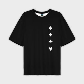 Мужская футболка oversize 3D с принтом Вини червы бубны крести в Курске,  |  | Тематика изображения на принте: 
