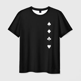 Мужская футболка 3D с принтом Вини червы бубны крести в Курске, 100% полиэфир | прямой крой, круглый вырез горловины, длина до линии бедер | Тематика изображения на принте: 