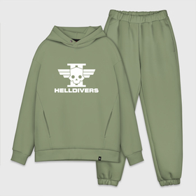 Мужской костюм oversize хлопок с принтом Helldivers 2 лого в городе Новоалтайск,  |  | 