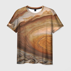 Мужская футболка 3D с принтом Волны Юпитера   star dust , 100% полиэфир | прямой крой, круглый вырез горловины, длина до линии бедер | 