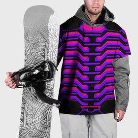 Накидка на куртку 3D с принтом Киберпанк броня фиолетовая v1 в Кировске, 100% полиэстер |  | 