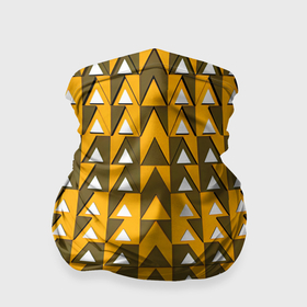 Бандана-труба 3D с принтом Узор из треугольников жёлтый в Тюмени, 100% полиэстер, ткань с особыми свойствами — Activecool | плотность 150‒180 г/м2; хорошо тянется, но сохраняет форму | 