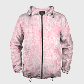 Мужская ветровка 3D с принтом Розовая плюшевая мягкая текстура в Курске, 100% полиэстер | подол и капюшон оформлены резинкой с фиксаторами, два кармана без застежек по бокам, один потайной карман на груди | 