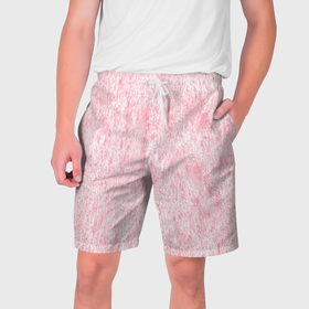 Мужские шорты 3D с принтом Розовая плюшевая мягкая текстура в Санкт-Петербурге,  полиэстер 100% | прямой крой, два кармана без застежек по бокам. Мягкая трикотажная резинка на поясе, внутри которой широкие завязки. Длина чуть выше колен | 