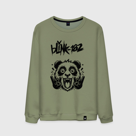 Мужской свитшот хлопок с принтом Blink 182   rock panda в Курске, 100% хлопок |  | 
