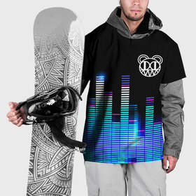 Накидка на куртку 3D с принтом Radiohead эквалайзер в Екатеринбурге, 100% полиэстер |  | 
