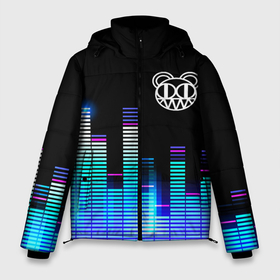 Мужская зимняя куртка 3D с принтом Radiohead эквалайзер в Санкт-Петербурге, верх — 100% полиэстер; подкладка — 100% полиэстер; утеплитель — 100% полиэстер | длина ниже бедра, свободный силуэт Оверсайз. Есть воротник-стойка, отстегивающийся капюшон и ветрозащитная планка. 

Боковые карманы с листочкой на кнопках и внутренний карман на молнии. | 