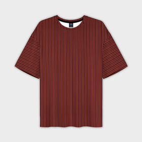 Мужская футболка oversize 3D с принтом Тёмно красный в тонкую полоску в Санкт-Петербурге,  |  | 