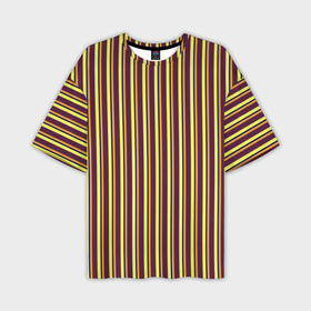 Мужская футболка oversize 3D с принтом Жёлто бордовый вертикальные полосы в Курске,  |  | 