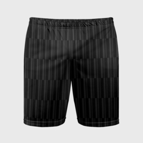 Мужские шорты спортивные с принтом Чёрный с серыми полосками в Курске,  |  | 