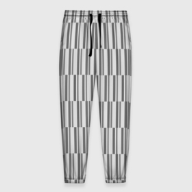 Мужские брюки 3D с принтом Светло серый полоски в Белгороде, 100% полиэстер | манжеты по низу, эластичный пояс регулируется шнурком, по бокам два кармана без застежек, внутренняя часть кармана из мелкой сетки | Тематика изображения на принте: 
