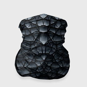 Бандана-труба 3D с принтом Чёрная текстура трещины в Кировске, 100% полиэстер, ткань с особыми свойствами — Activecool | плотность 150‒180 г/м2; хорошо тянется, но сохраняет форму | 