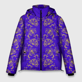 Мужская зимняя куртка 3D с принтом Контурные цветы на фиолетовом фоне в Белгороде, верх — 100% полиэстер; подкладка — 100% полиэстер; утеплитель — 100% полиэстер | длина ниже бедра, свободный силуэт Оверсайз. Есть воротник-стойка, отстегивающийся капюшон и ветрозащитная планка. 

Боковые карманы с листочкой на кнопках и внутренний карман на молнии. | 