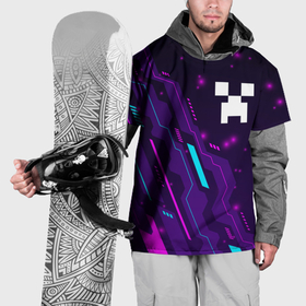 Накидка на куртку 3D с принтом Minecraft neon gaming , 100% полиэстер |  | 